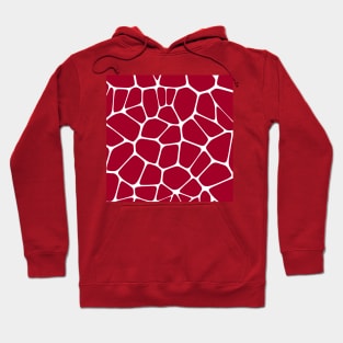 Dark Red Abstract Stone Art Hoodie